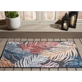 thumbnail image 2 of SAFAVIEH Cabana Oakley Botanical Indoor/Outdoor Area Rug, Black/Rust, 4' x 4' Square, 2 of 17