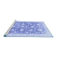 thumbnail image 2 of Ahgly Company Machine Washable Indoor Square Oriental Blue Traditional Area Rugs, 4' Square, 2 of 4