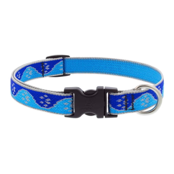 Collar reflectante pequeño para perros LupinePet azul ajustable 23-36 cm