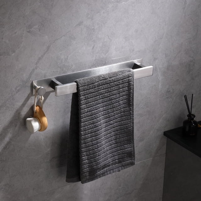 Toallero de baño de acero inoxidable sin perforaciones Toallero de baño Toallero de baño Gancho de barra simple cepillado Toallero de baño
