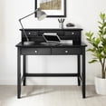 thumbnail image 2 of Crosley Furniture Campbell Wooden Writing Desk and Hutch in Black, 2 of 12