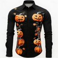 thumbnail image 2 of Camisa amarilla divertida de Halloween 2024 para otoño e invierno, nueva camisa de moda para fiesta de Halloween, camisetas de manga larga para hombre, camisa con botones y temperamento, 2 of 5