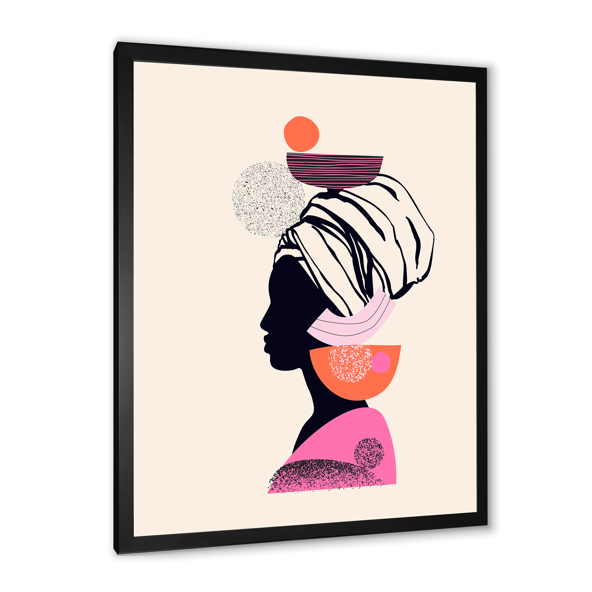 Designart 'Ethnic Portrait of African American Woman' Modern Framed Art Print