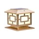 thumbnail image 1 of Linterna solar de la lámpara del poste del patio brillante durable para el ornamento del paisaje del patio de la pasarela Bronce 2 mayimx Lámpara de poste, 1 of 4