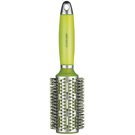 4 Pack - Conair Gel Grips Medium Nylon Round Brush, Assorted Colors 1 ea