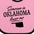 thumbnail image 4 of Inktastic Someone in Oklahoma Loves Me Boys or Girls Baby Bib, 4 of 4