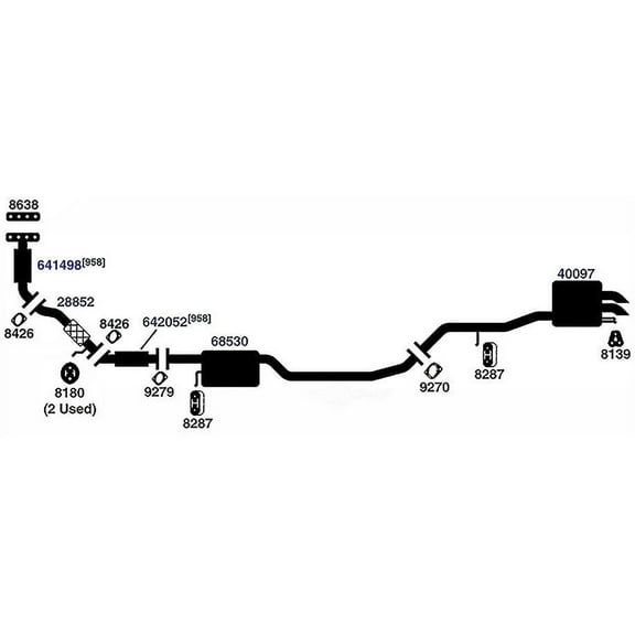 AP 28852 Exhaust Pipe Fits select: 2011-2013 KIA SORENTO, 2010-2012 HYUNDAI SANTA FE