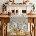 thumbnail image 2 of Table Runner 72 Inches Long for Kitchen Dining, Daisy Spring Floral Dresser Scarf Farmhouse, Dining Table Decorations for Wedding/Parties, Farmhouse Botanical Bees Elegant 18 x 72 In, 2 of 8