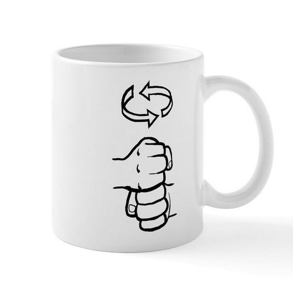 CafePress - Coffee ASL Mug Mug - 11 oz Ceramic Mug - Novelty Coffee Tea Cup