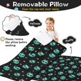 thumbnail image 3 of Alien and Star Black Pattern Teens Toddler Nap Mat with Pillow, Sleeping Mat Bag for Preschool Daycare 60"x20", 3 of 6