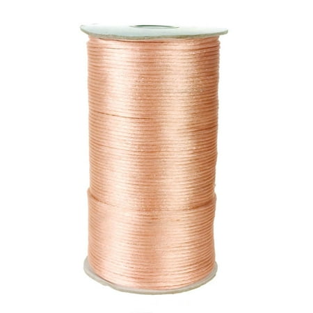 200 Peach - Satin Rattail Cord Chinese Knot, 1/16-Inch, 200 Yards, Peach