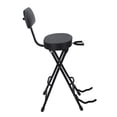 thumbnail image 2 of Xssm Guitar Stool Guitar Chair Adult Portable Folding Stool Guitar Seat Drum Seat with Padded Cushion,Heavy-Duty Ergonomic Backrest Folding Chair with Guitar Stand (Black), 2 of 13