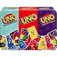 thumbnail image 1 of Juego de cartas Mattel Games UNO Core y UNO, paquetes complementarios en lata, 1 of 6