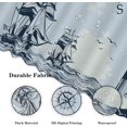 thumbnail image 4 of Nautical Shower Curtain for Bathroom Ocean Sailboat Lighthouse Compass Decorative Bath Curtain Polyester Fabric Waterproof Bathroom Curtain with 12 Hooks, 72''''x 72'''', 4 of 6