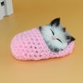 thumbnail image 4 of Fairnull Cute Sleeping Cat Slippers Sounding Simulation Plush Animal Toy Decor Kids Gift, 4 of 10