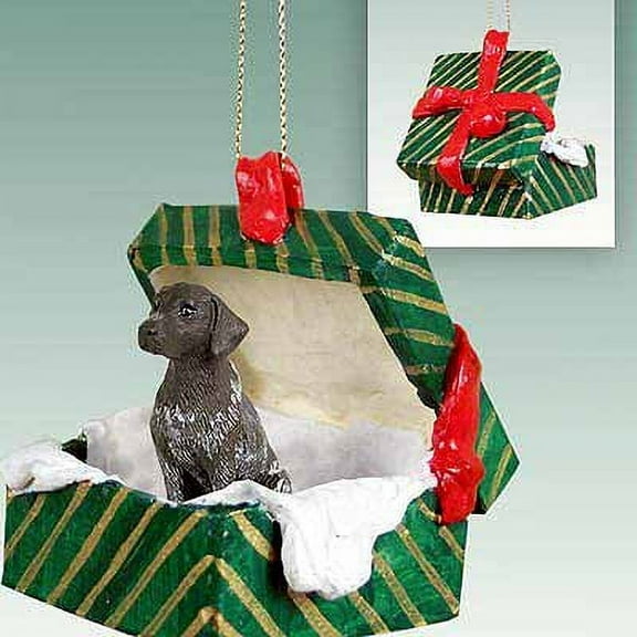 German Shorthaired Pointer Gift Box Christmas Ornament - DELIGHTFUL!