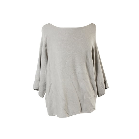 Alfani Womens Beige Three-Quarter Sleeve Boat-Neck Sweater S