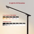 thumbnail image 7 of TaoTronics LED Desk Lamp, 12W Dimmable Office Reading Lamp Adjustable Swing Desk Lamp with USB Port, Brown, 7 of 7