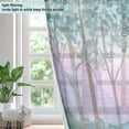 thumbnail image 4 of Yayeee Window Curtains Light Filtering 63"x52" Grommet Panel Pair Home Living Room Decor, Purple Forest Scene, 4 of 7