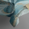 thumbnail image 4 of Blue Gold Marble Pattern Rectangle Tablecloth 60"x102",Waterproof Polyester Rectangle Table Cloth, Wipeable Spillproof Polyester Tablecloth for Dining, Camping, Indoor and Outdoor, 4 of 6
