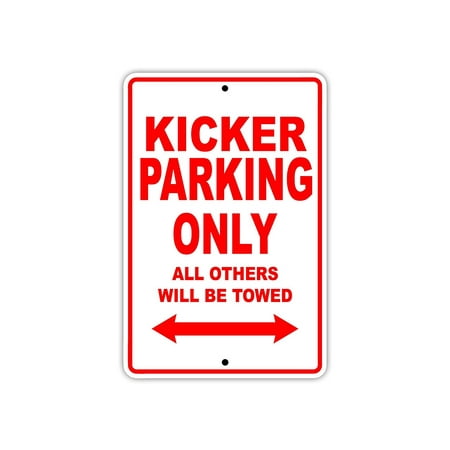 Kicker Football Player Parking Only Gift Decor Novelty Garage Aluminum 8