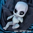 thumbnail image 1 of Muñecas alienígenas realistas y bonitas de 14 pulgadas, simulación de silicona, muñecas de piel gris y azul Reborn, juguetes, 1 of 4