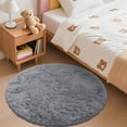 thumbnail image 4 of Shag Area Rugs for Living Room 6'(Round), Soft and Fluffy Shaggy Carpet for Pets, Machine Washable Floor Rugs for Living room, 4 of 7