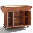 thumbnail image 4 of Crosley Furniture Natural Wood Top Kitchen Cart in Cherry/Natural, 4 of 7