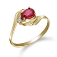 thumbnail image 2 of Galaxy Gold 0.61 ct 18K Yellow Solid Gold Ring Pear Shape Ruby Round Diamond (9), 2 of 2