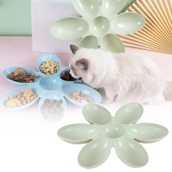 Hearth & Gear Bol à Pétales de Fleurs pour Chat, Plat Compartimenté pour Nourriture et Eau pour Chats et Petits Chiens en Ligne, Accessoires pour Élevage de Chiens, Support de Vélo pour Chiens, Accessoires de Camping, Tapis de Bol pour Chiens
