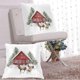 thumbnail image 4 of Juego de 2 fundas de almohada decorativas para decoración del hogar, 18.0 x 18.0 in, diseño de árbol de Navidad, ciervos, granja, granero, 4 of 5
