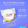 thumbnail image 4 of Big Dot of Happiness Simple Script Thank You Stickers and Clear Cookie Bags, Cellophane Treat Bags 4.25x7 IN for Candy or Baked Goods - 25 Count, 4 of 5