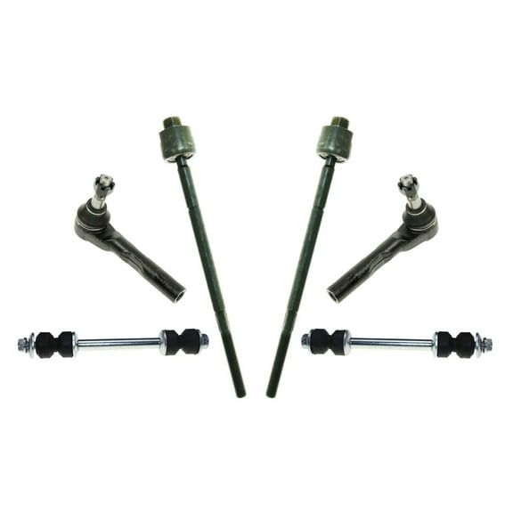 6 Pc Front Sway Bar Links   Outer & Inner Tie Rod Ends Steering & Suspension Kit Fits select: 2003-2005 CHEVROLET EXPRESS G2500, 2003-2014 CHEVROLET EXPRESS G1500