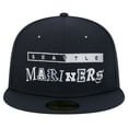 thumbnail image 2 of Men's New Era Navy Seattle Mariners Ransom 59FIFTY Fitted Hat, 2 of 6