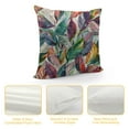 thumbnail image 4 of Chilfamy Feathers Throw Pillow Cushion Cover, Mix Feather Motifs in Romantic Feminine Inspired Colors Outer Wing Covert Theme, Decorative Square Accent Pillow Case 18x18in, 4 of 5