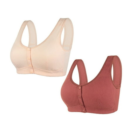 Pavied Nursing Bras Wireless Bras Push Up Bra Womens No Ring Front Close Bra T Back Plus Size Seamless Unlined Bra For Large Bust Front Closure Bras Seamless Bras Blue 4XL