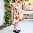 thumbnail image 4 of Cethrio Summer Dresses for Girls 2025, Cotton Casual Flutter Sundresses Holiday Dresses White Size 4 T, 4 of 5