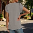 thumbnail image 6 of Cilsoka Summer Tops for Women 2026 Ruffle Short Sleeve Shirts Henley Dressy Casual Blouses V Neck Fashion Tunics Trendy Flowy Clothing, 6 of 7