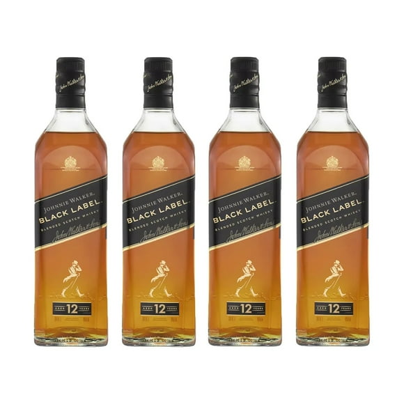 Pack de 4 Whisky Johnnie Walker Blend Black Label 1 L Johnnie Walker Blend Black Label