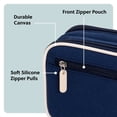thumbnail image 4 of U Brands Navy Canvas Tech Organizer for Chargers, Cords, and Accessories, 7.8 x 5 inches, 4 of 9