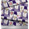 thumbnail image 2 of Soimoi Cotton Duck Fabric Leaves & Flower Floral Print Sewing Fabric Yard 56 Inch Wide, 2 of 3