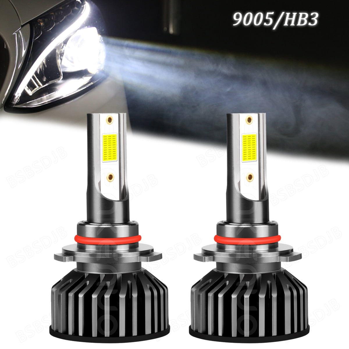 For Hyundai Sonata 2015-2019 2x 9005 Front LED Headlight Bulbs High Low ...