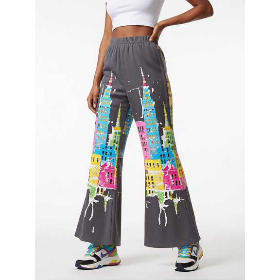 Girls Elastic Simple Flare Leggings Comfort-Fit Bell Bottoms Wide Leg Trousers for Kids Girls Age 3-13