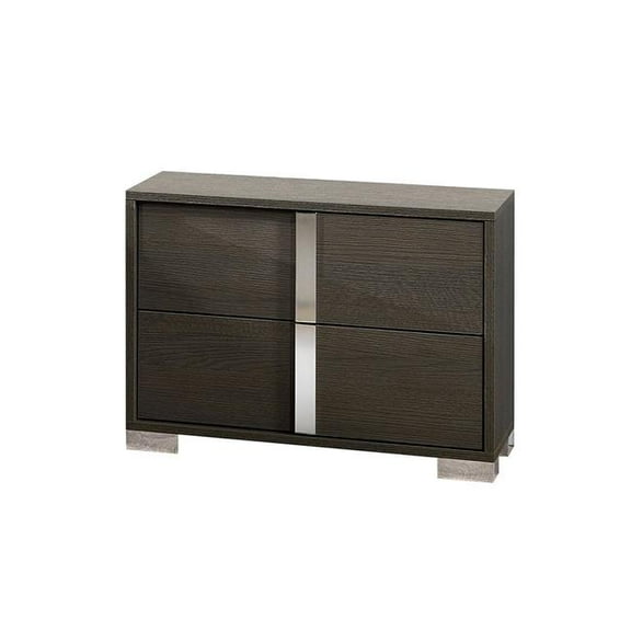 J & M Furniture 15544-NSR 26.8 x 16.5 x 21.6 in. Alice Right Night Stand, Matte Gray