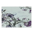 thumbnail image 1 of Hummingbird Cutting Board, Flowers Leaves Bird and Classic Patterns Curvy Lines Ornament Nostalgic Art, Decorative Tempered Glass Cutting and Serving Board, Small Size, Purple Black, by Ambesonne, 1 of 1