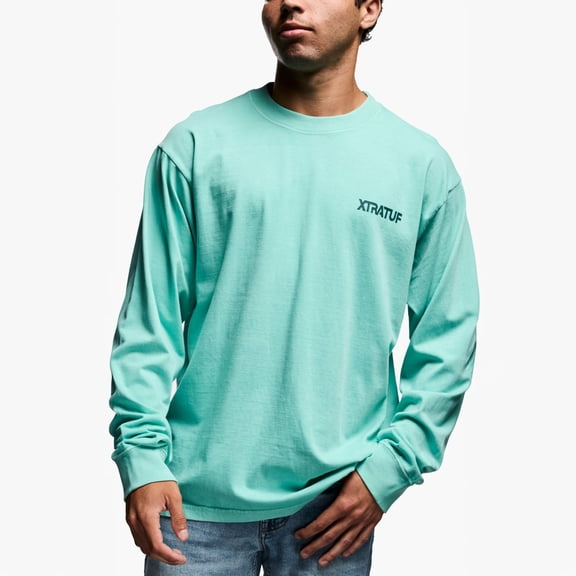 Men's Long Sleeve Tee, Pool Blue, Size XX-Large (2x_l)(PLB)