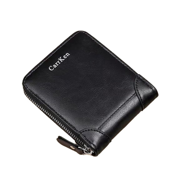Zip Around Bifold Wallet Women Credit Card Clutch Purse Vegan Leather RFID Blocking Credit Card Holder with ID Window
