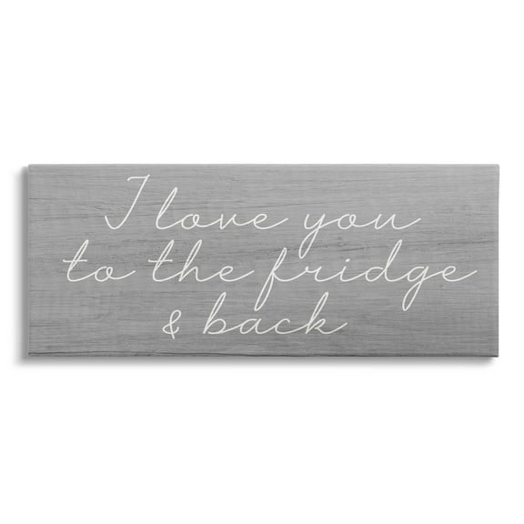 Stupell Industries To The Fridge & Back Phrase Graphic Art Gallery Wrapped Canvas Print Wall Art, Design by Lil' Rue
