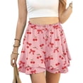 thumbnail image 2 of Cueply Womens Shorts Flowy Mini Tennis Skirt Ruffle Tiered Skorts Running Workout Sports Shorts, 2 of 6