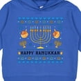 thumbnail image 3 of Inktastic Happy Hanukkah Sweater Style Design with Menorah and Dreidel Toddler Hoodie, 3 of 4